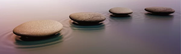 ToF Behang stenen rond in het water