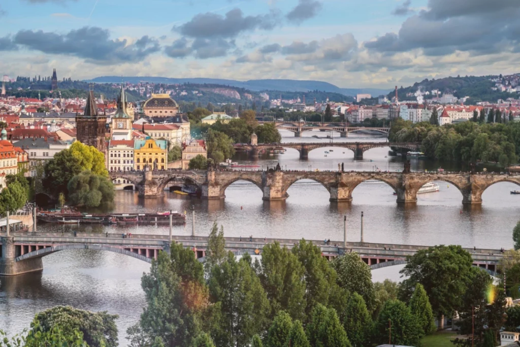 ToF Fotobehang stad Praag Karelsbrug