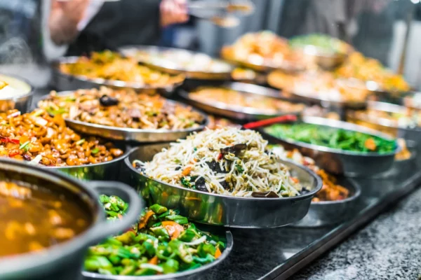 ToF Fotobehang eten verschillende gerechten in schalen