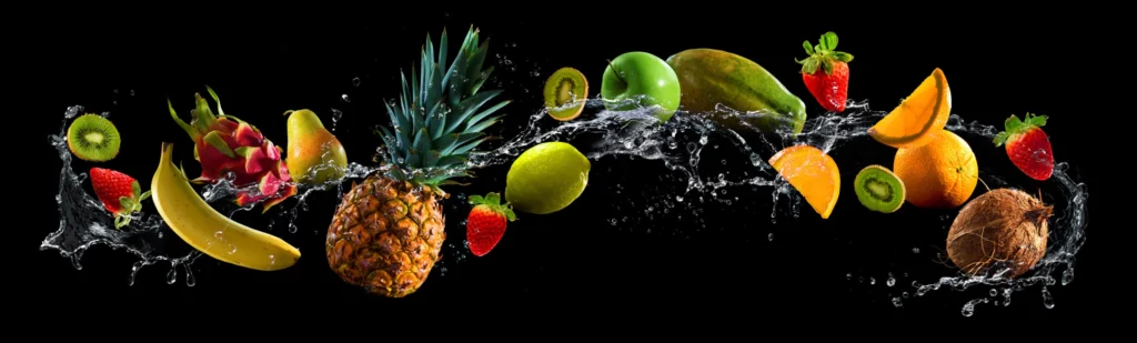 ToF Fotobehang  fruit met water