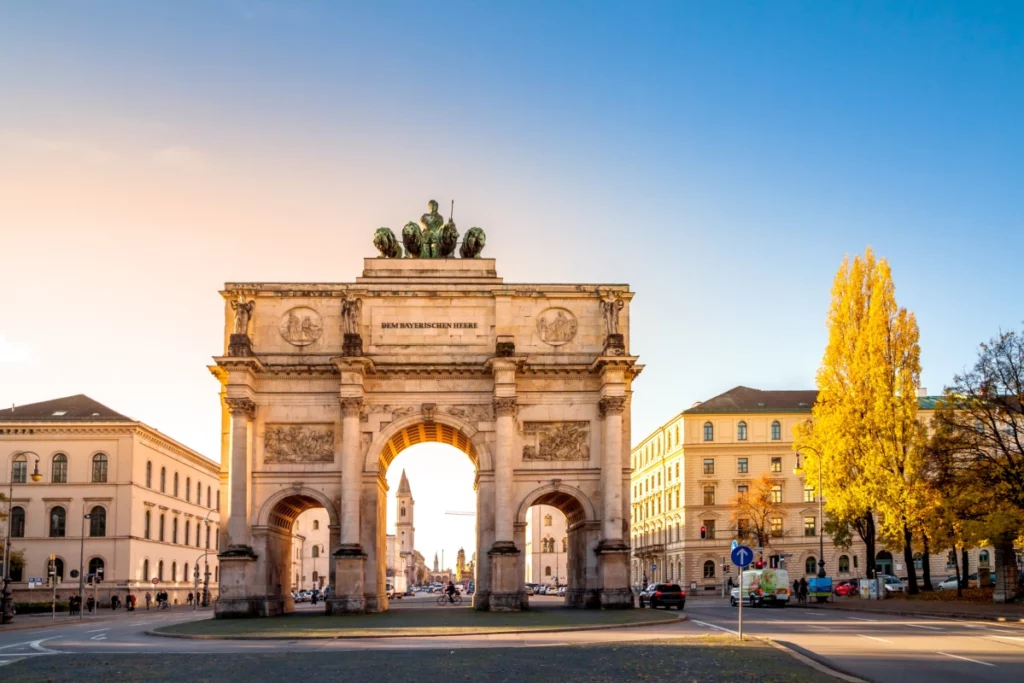 ToF Fotobehang stad poort Siegestor in München