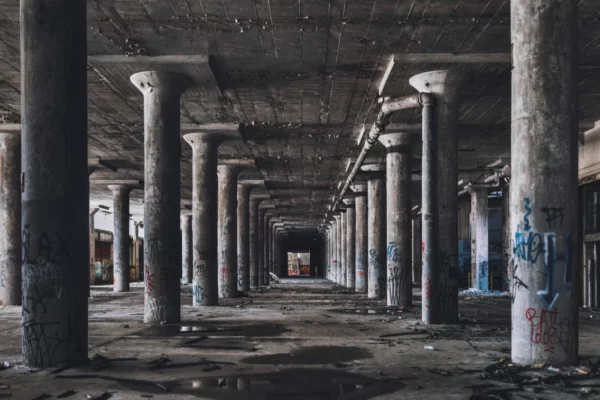 ToF Behang steden oude industriële hal