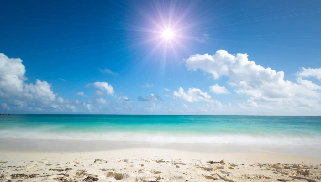 ToF Fotobehang zon op het strand