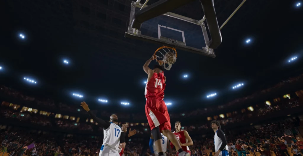 ToF Behang sport basketbal gespannen moment van het spel