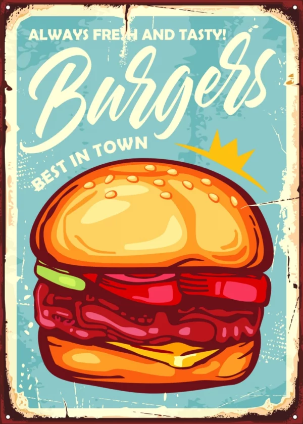 ToF Behang retro burgerbord