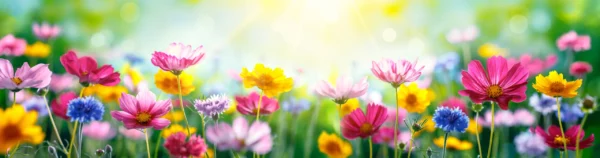 ToF Fotobehang bloesem cosmos bloeiend in veld