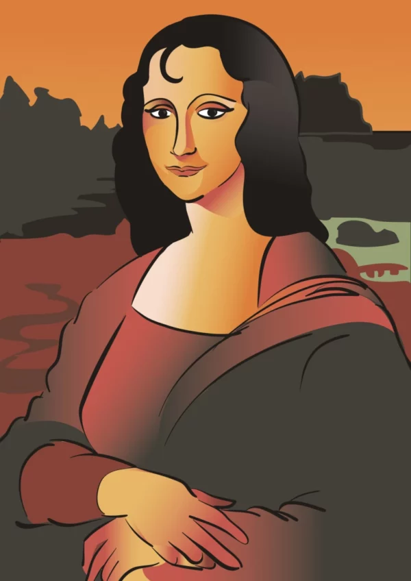 ToF Behang mensen Mona Lisa