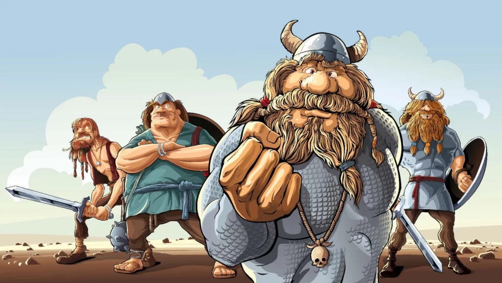 ToF Behang mensen getekende strip Vikingen