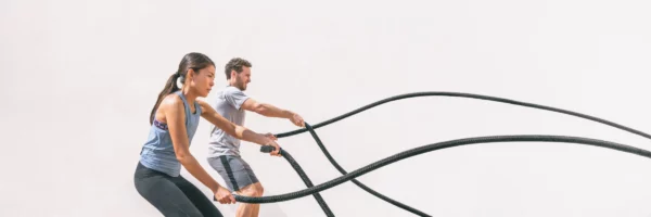 ToF Behang sport man en vrouw aan het fitnessen