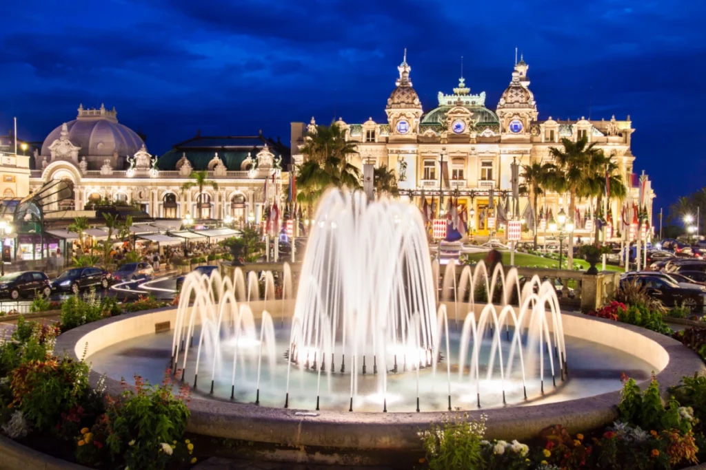 ToF Fotobehang stad fontein Monte Carlo Casino